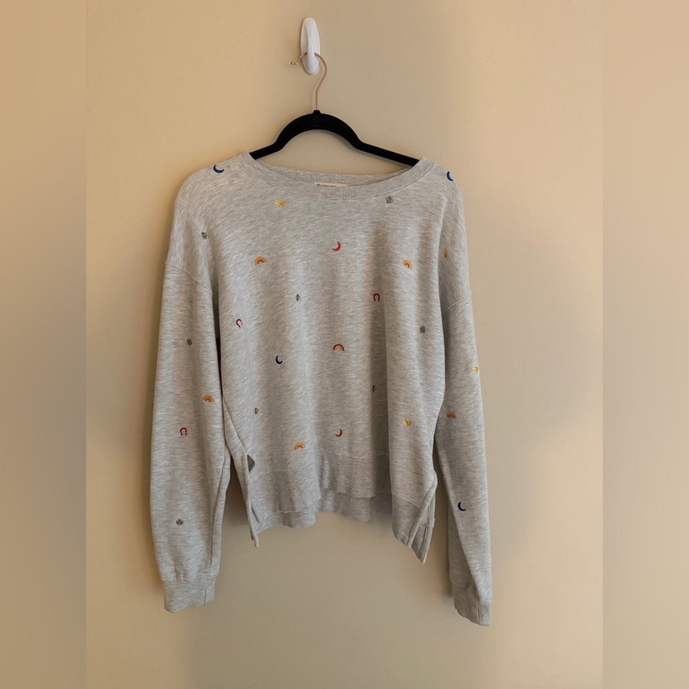 Marine Layer Embroidered Sweatshirt – Size XL – Heather Gray